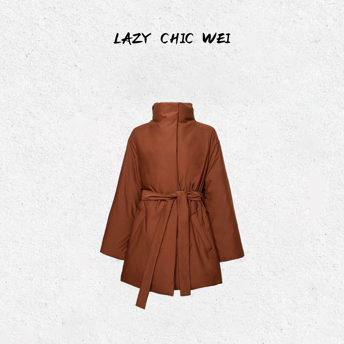 WEI"山本"90白鹅绒可立可翻领保暖羽绒服25130SSW6046