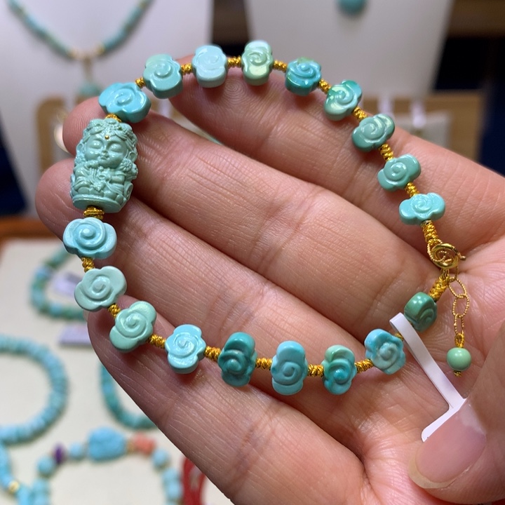 绿松石18K金镶嵌单圈