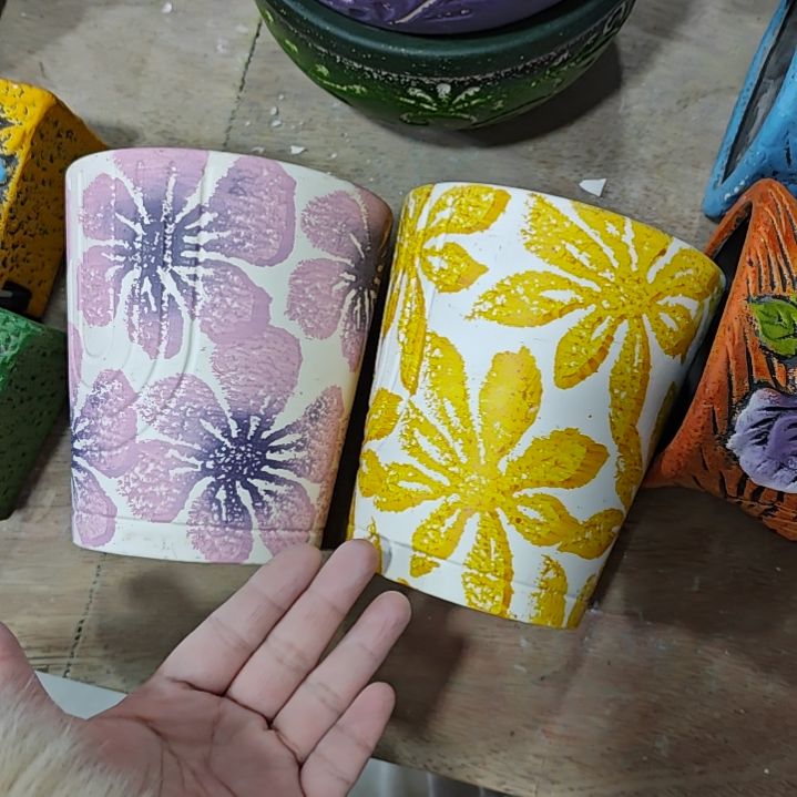 红陶吸水透气的白陶花盆凑满12发货