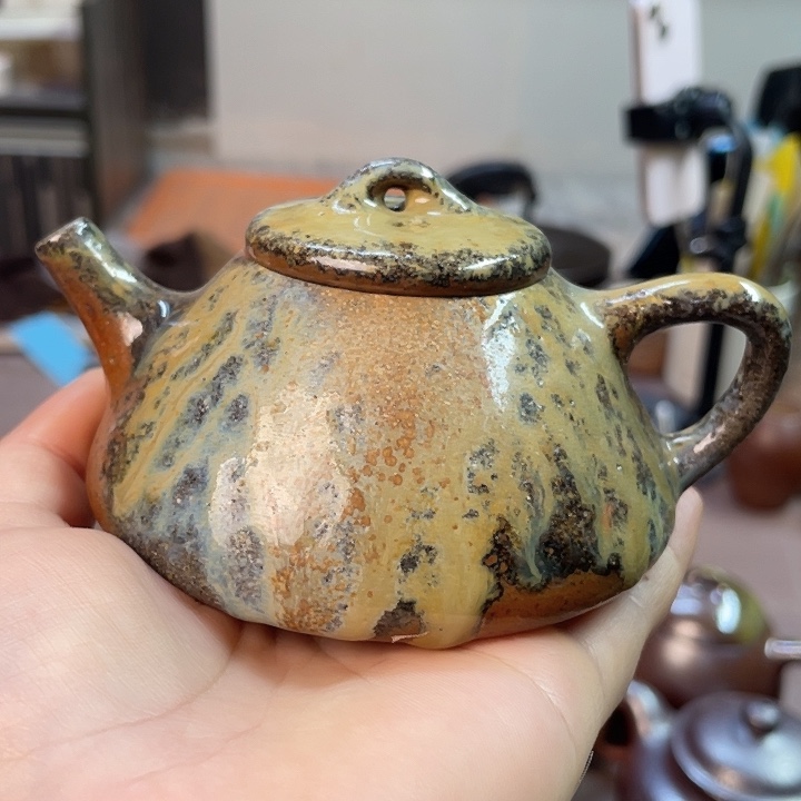 茶壶紫砂纯自然高温无釉裸柴烧