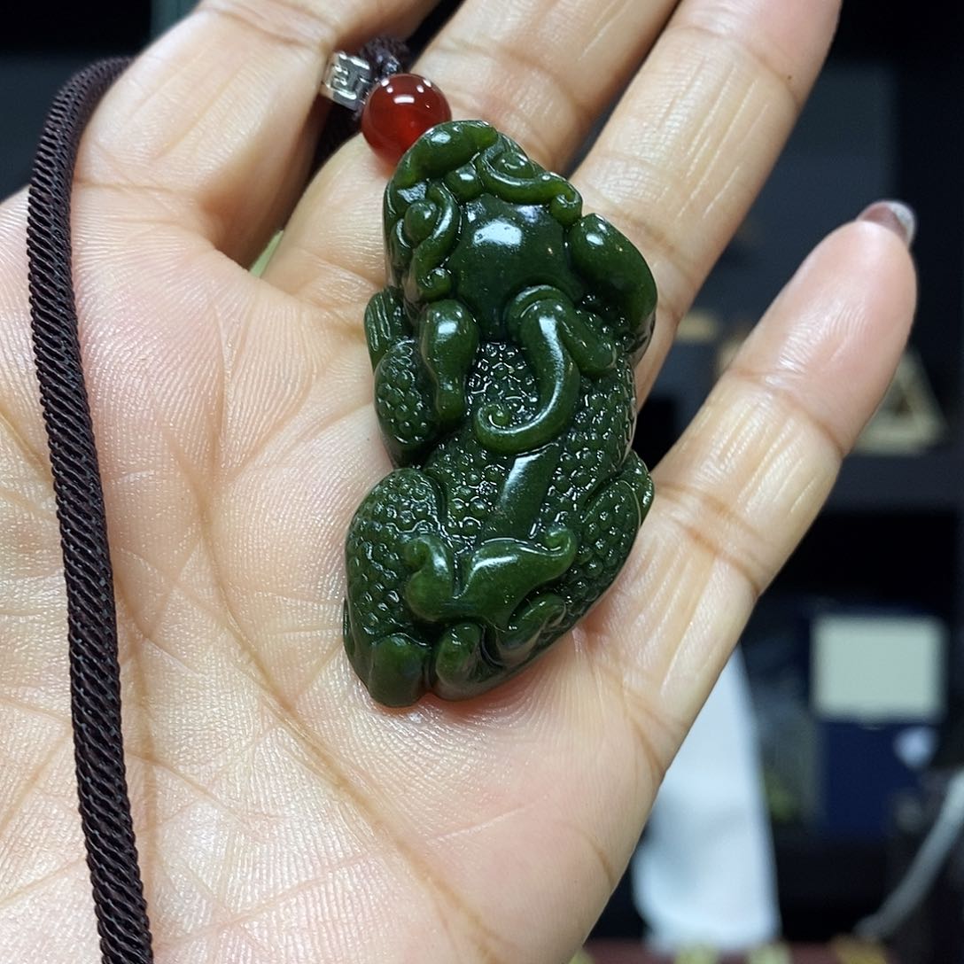 岫玉挂件吊坠手把未镶嵌