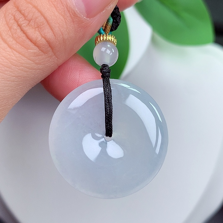 颈饰未镶嵌翡翠平安扣 28.9x5.3mm