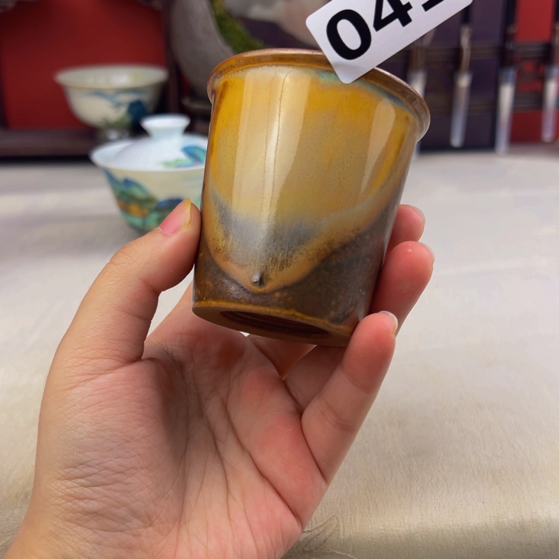 杯子嗯，纯手工柴烧主人杯