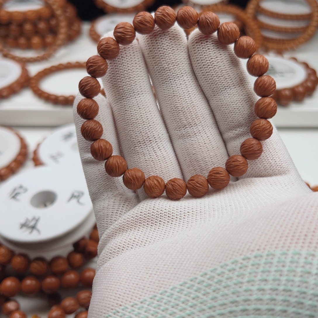 槐***景吊坠桃核桃核手串