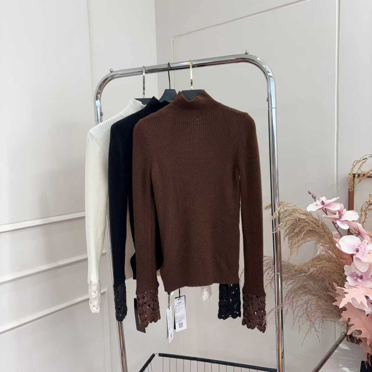 拉夏贝尔/25秋冬保暖加厚气质优雅针织高腰上衣+半身裙 27036 KCK