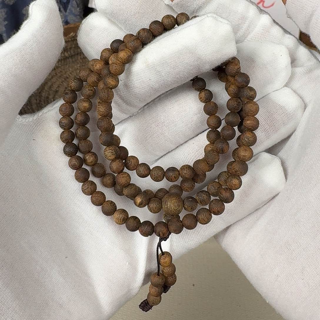 沉香手串老乌身九九沉圆珠多圈卡5+保10克