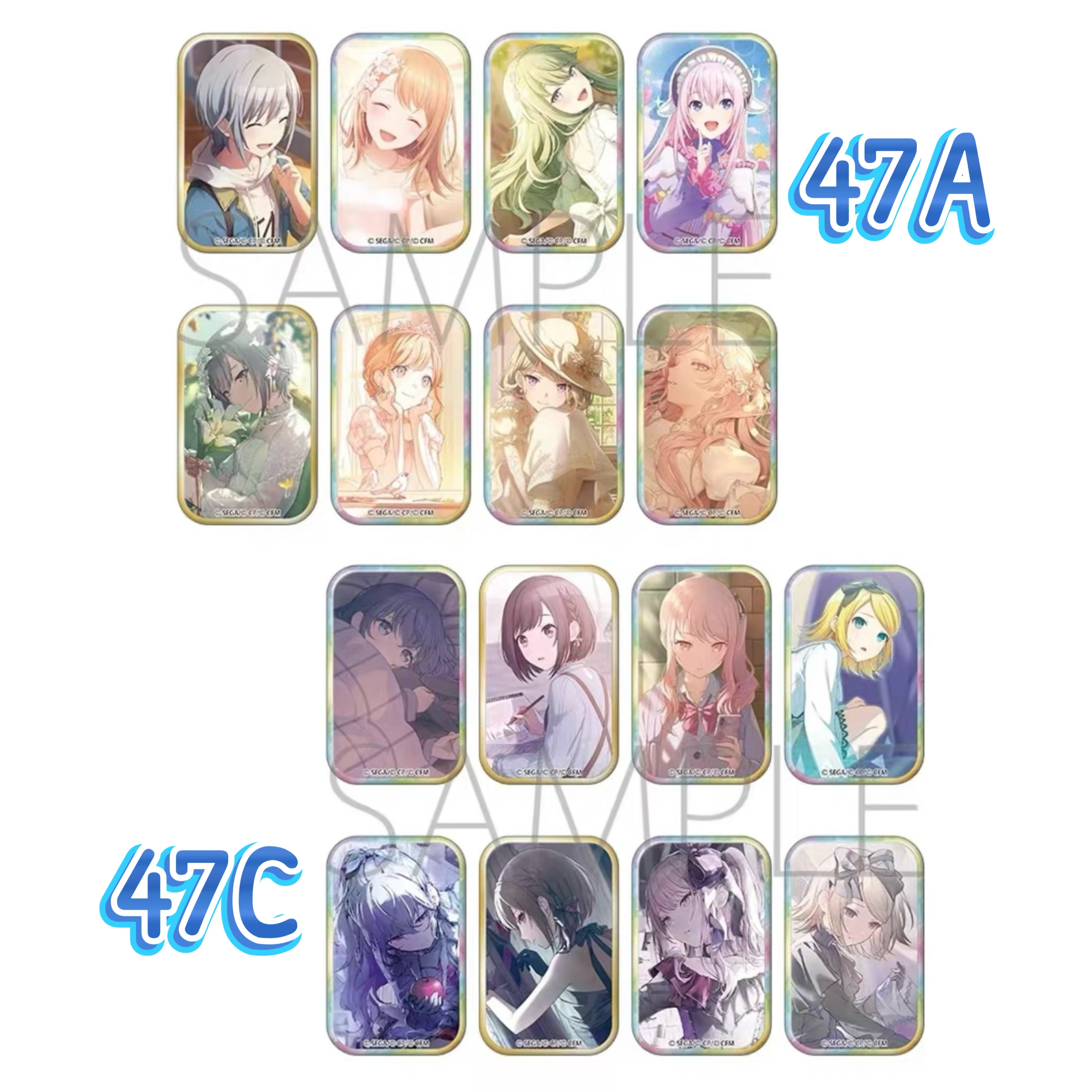 【世界计划】Pjsk323334弹46 47方吧唧 徽章 代拆 可直邮（盲盒）