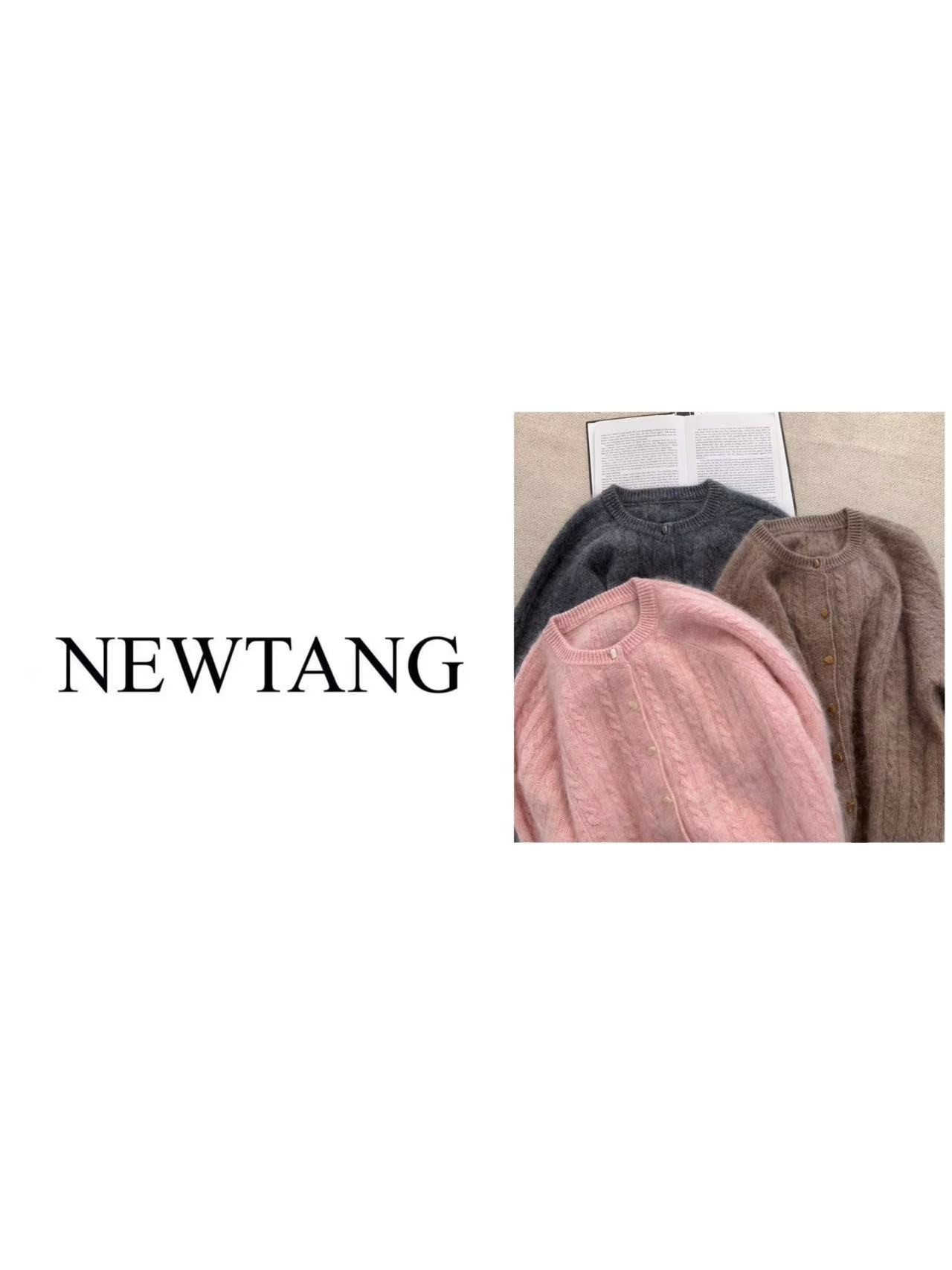 【浮梦】1194 100%羊毛圆领毛衣外套女新款高级感长袖软糯针织开衫