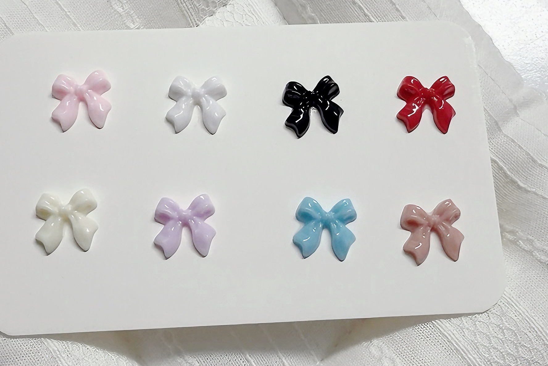 美甲饰品配件迷你蝴蝶结立体百搭飘带树脂diy小清新