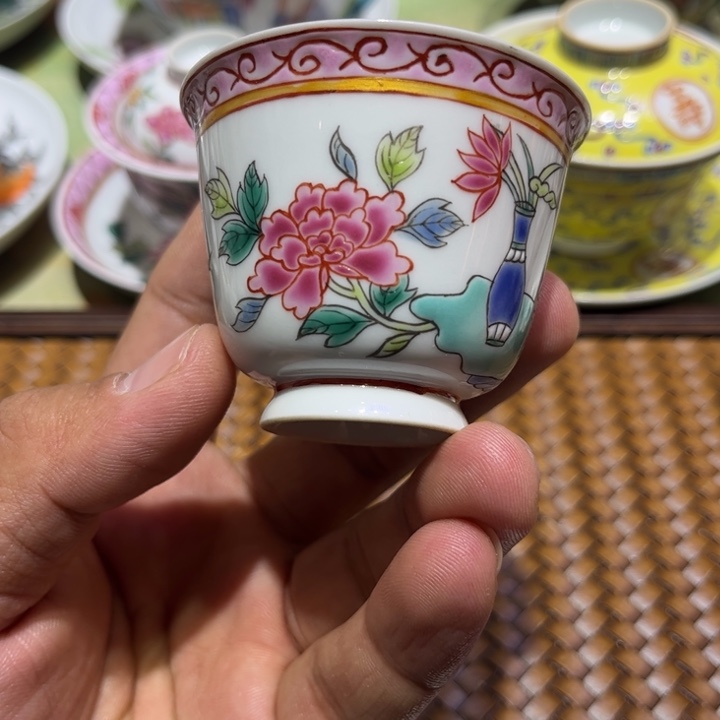 纯手绘精品盖碗杯