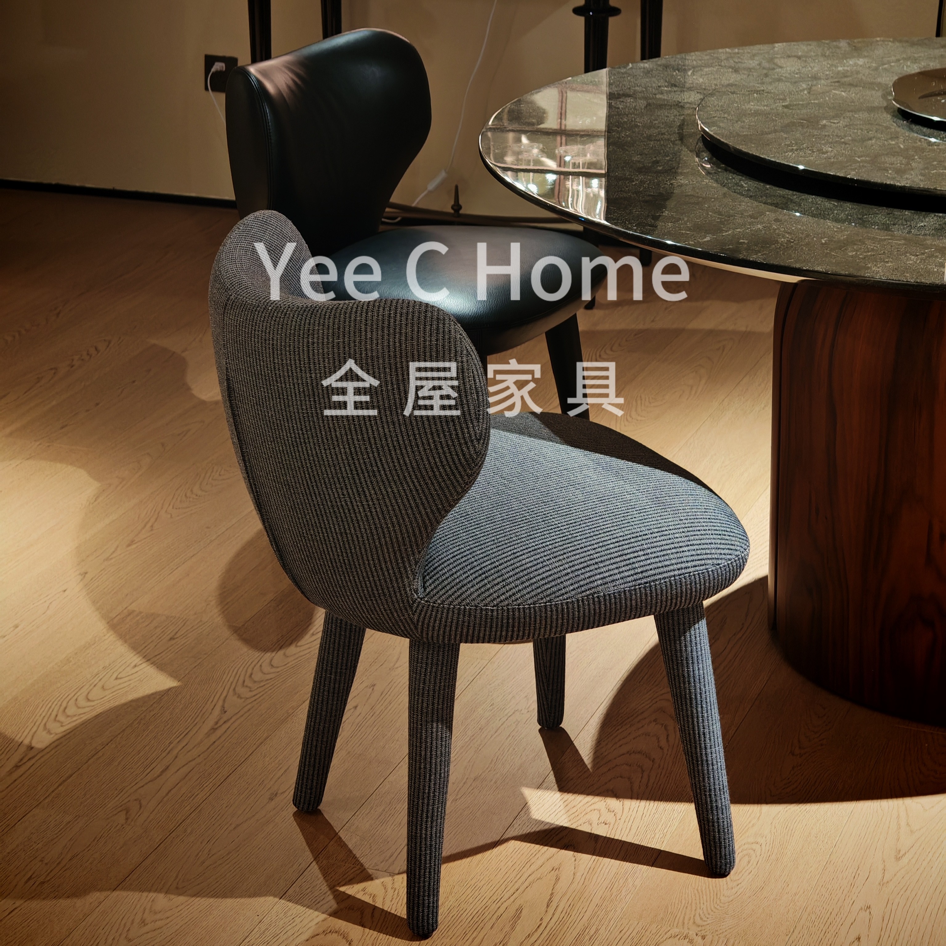 【弦月餐椅】Yoyo 推荐餐厅家用休闲舒适餐桌椅单人沙发