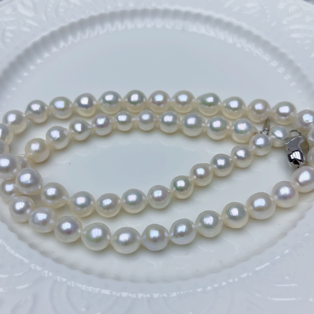 淡水珍珠颈饰银S925镶嵌
