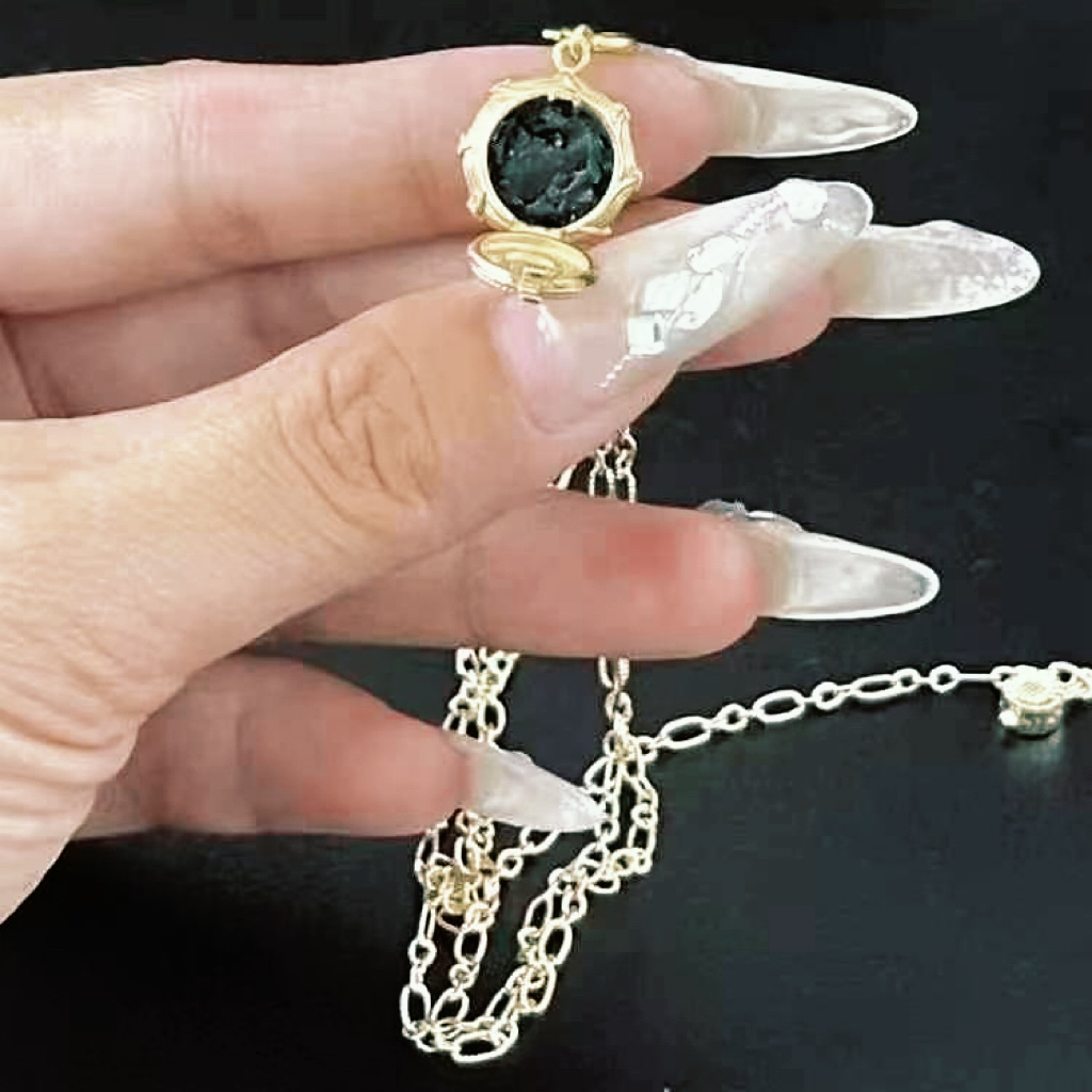 锌合金贝壳吊坠 瑶莲绿绿金金吊坠