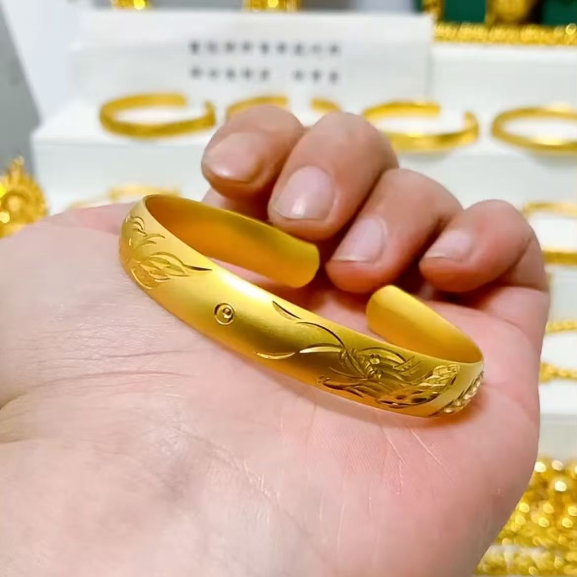 铜合金手镯 【中秋礼物】情侣龙凤呈祥手镯  轻奢高级感