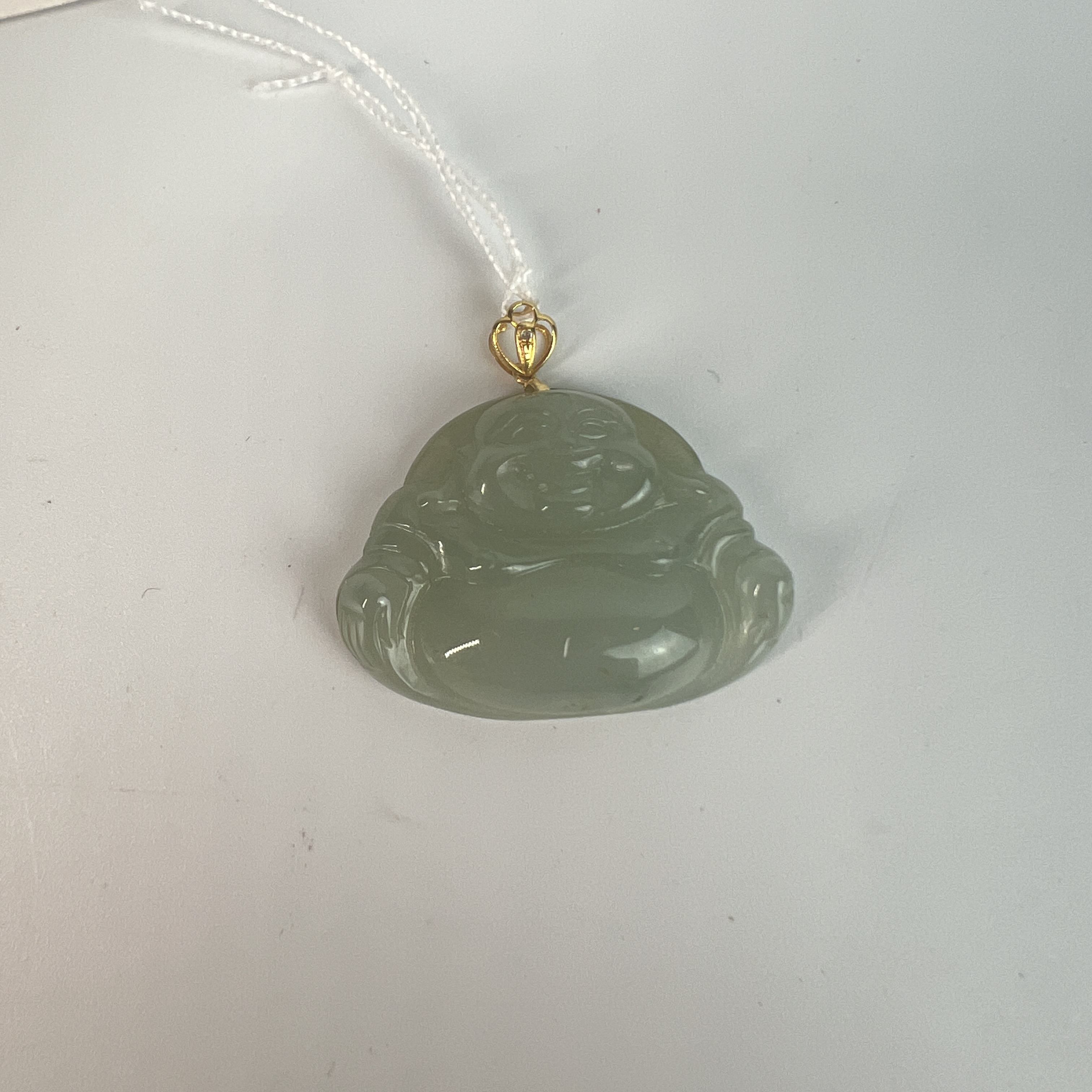 TM 120117 近现代 翡翠雕弥勒挂件