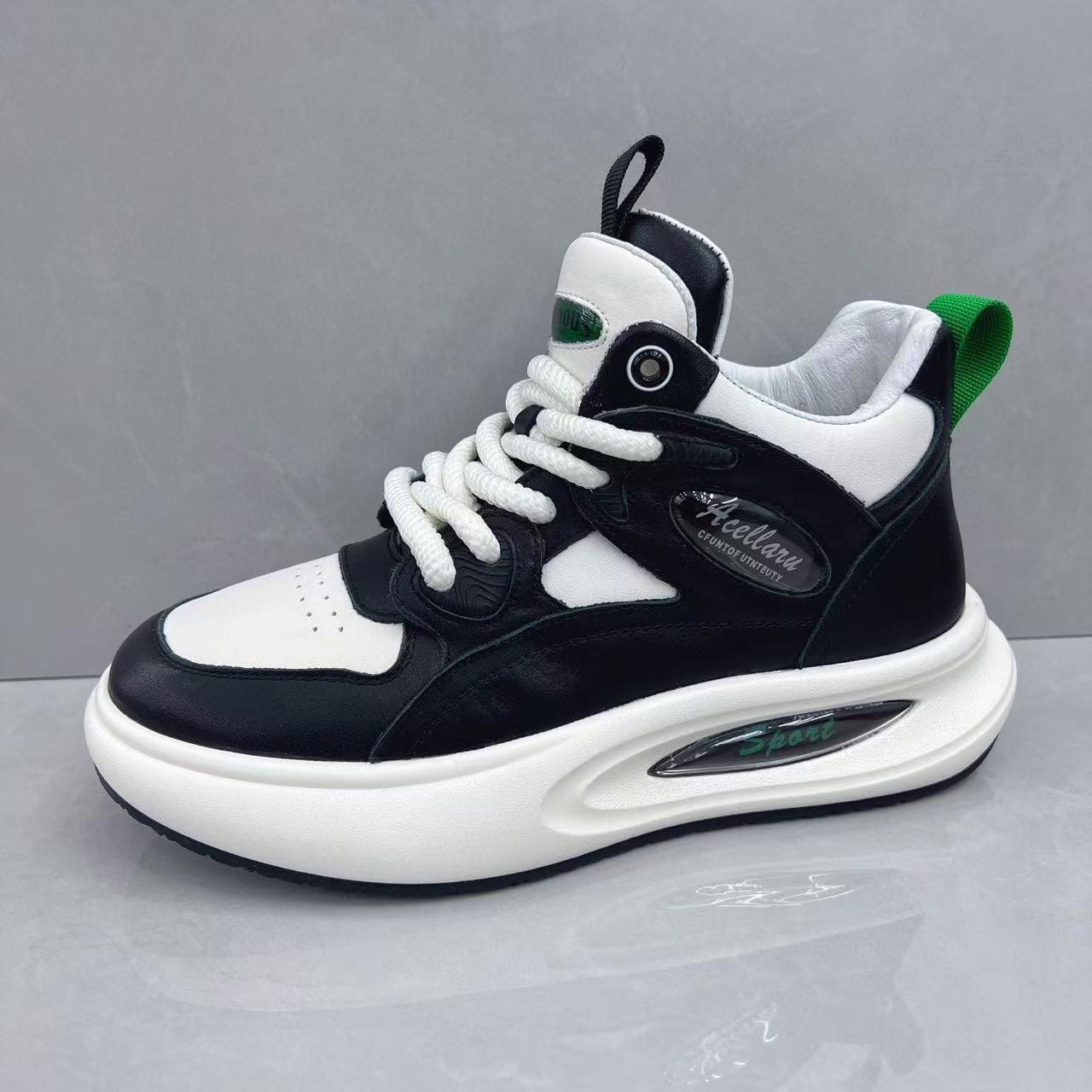 男鞋2025秋冬新款头层牛皮时尚休闲鞋高帮运动舒适老爹鞋百搭板鞋