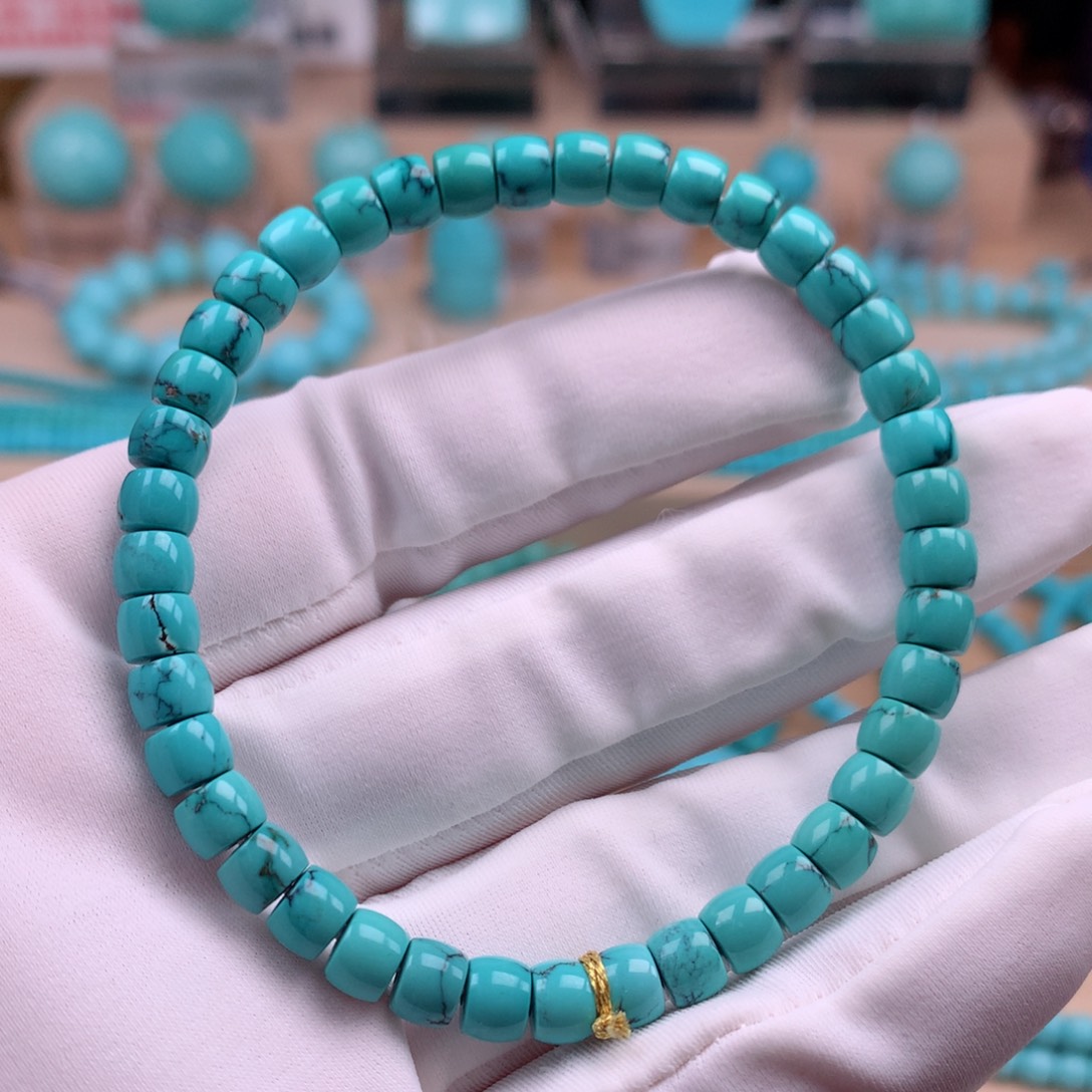 绿松石未镶嵌珠宝奇石5.6mm