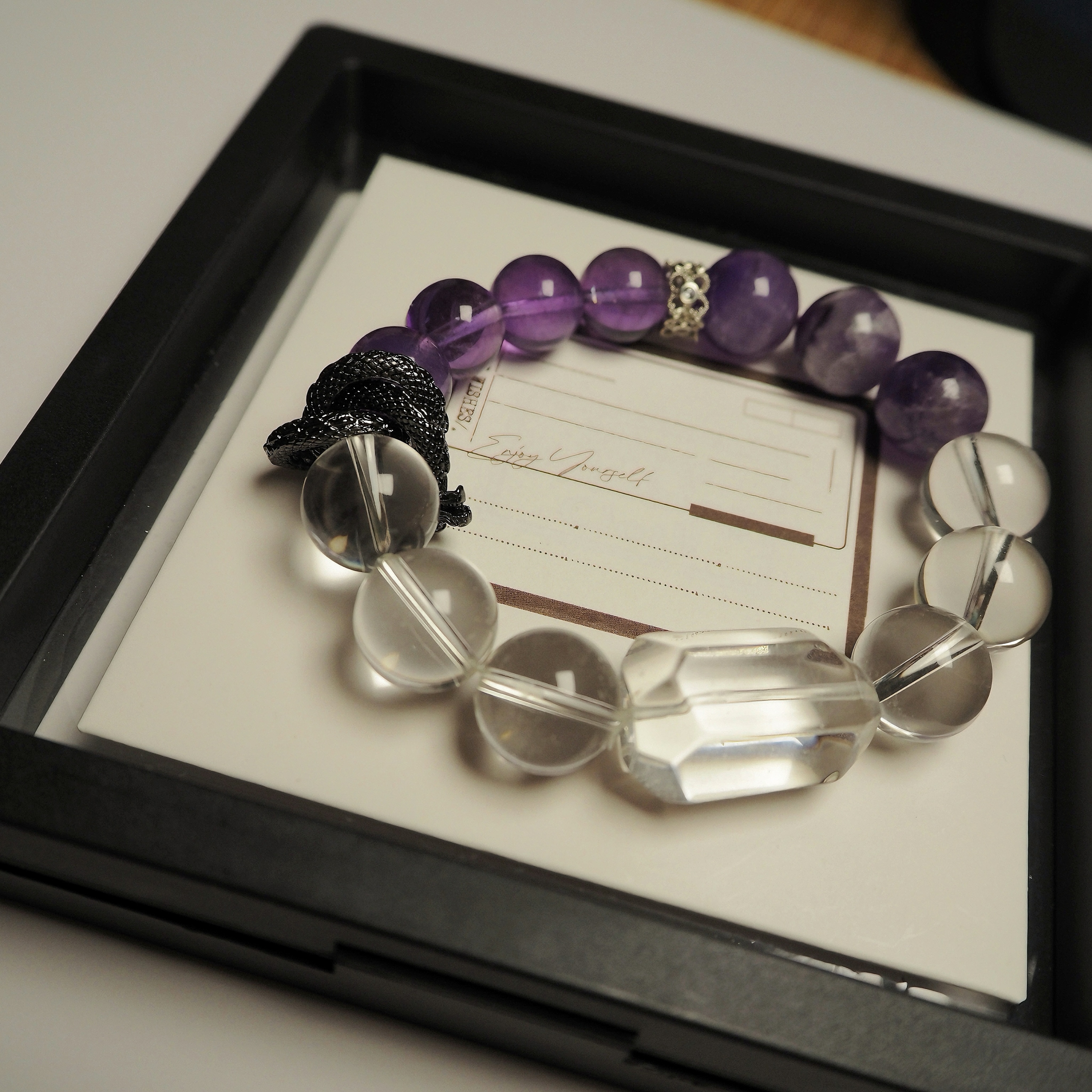 【祥止】原创手作乌拉圭紫水晶梦幻紫水晶白水晶助事业学业上岸