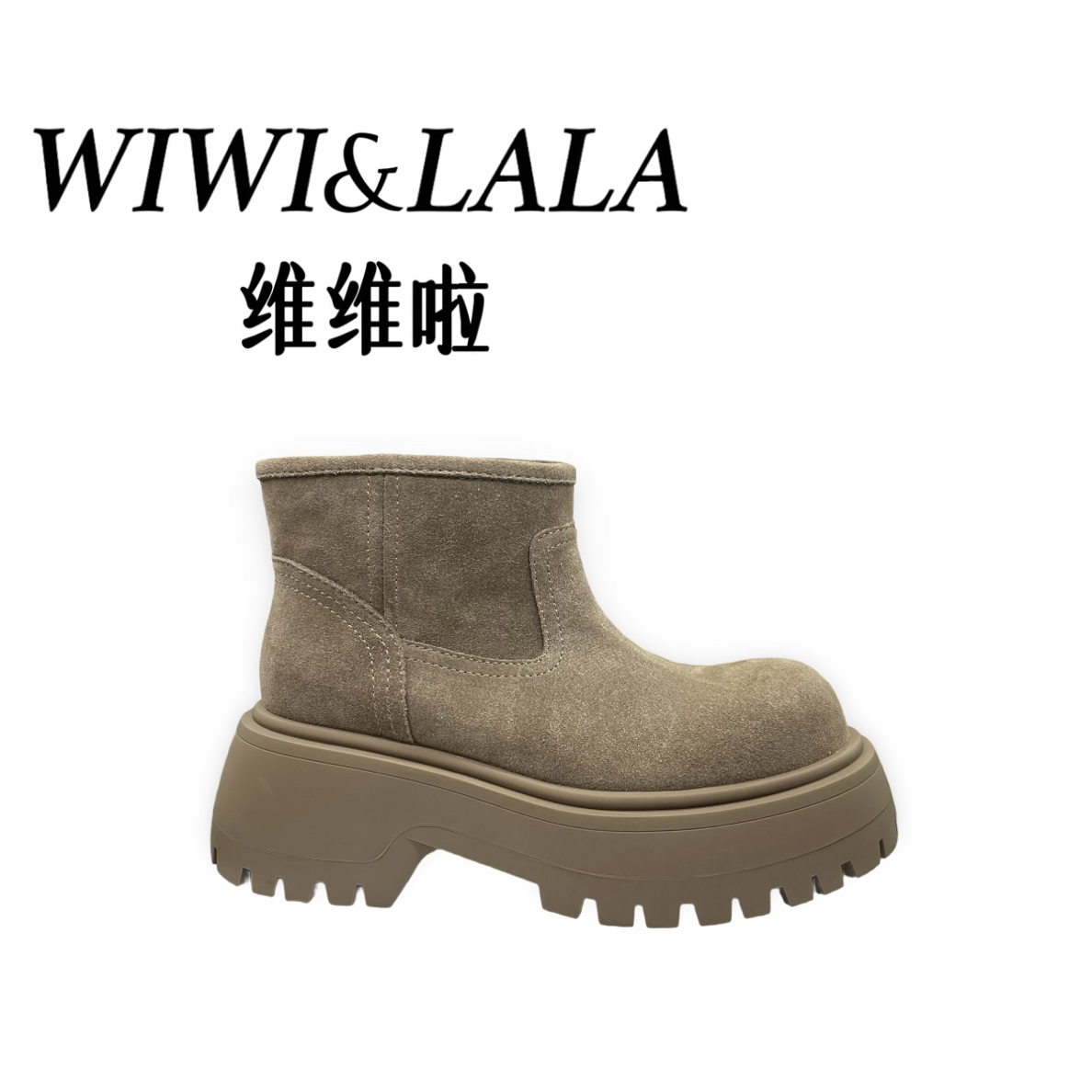 【维维啦】AW25秋款牛京大头短靴26032-169