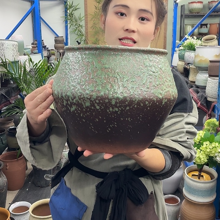 23×24 -粗陶花盆有孔-买买买