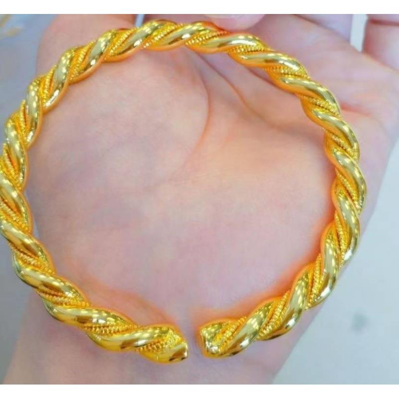 铜合金手链 marziya 334-麻花金色高档手链