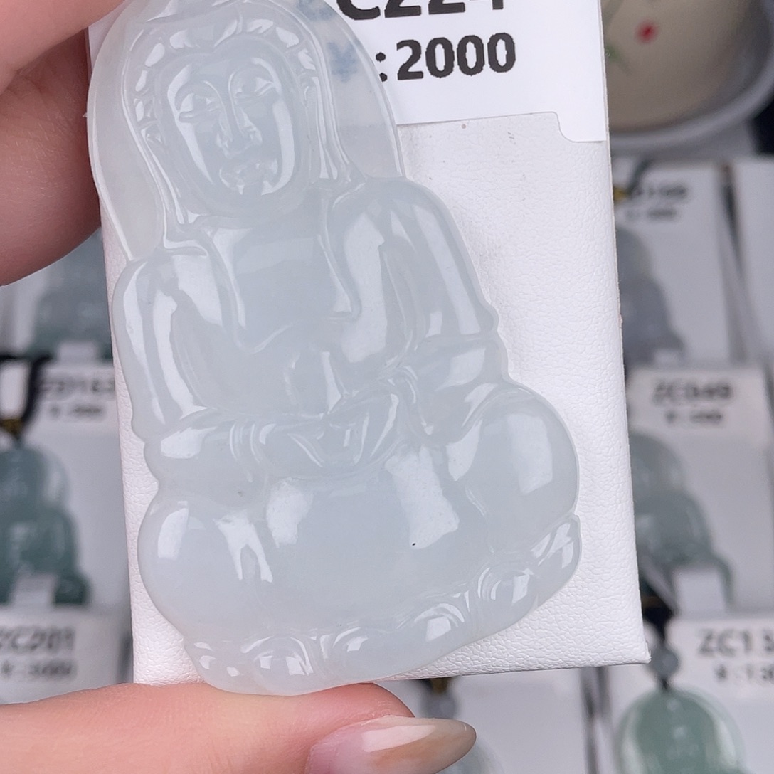 翡翠未镶嵌颈饰zc224