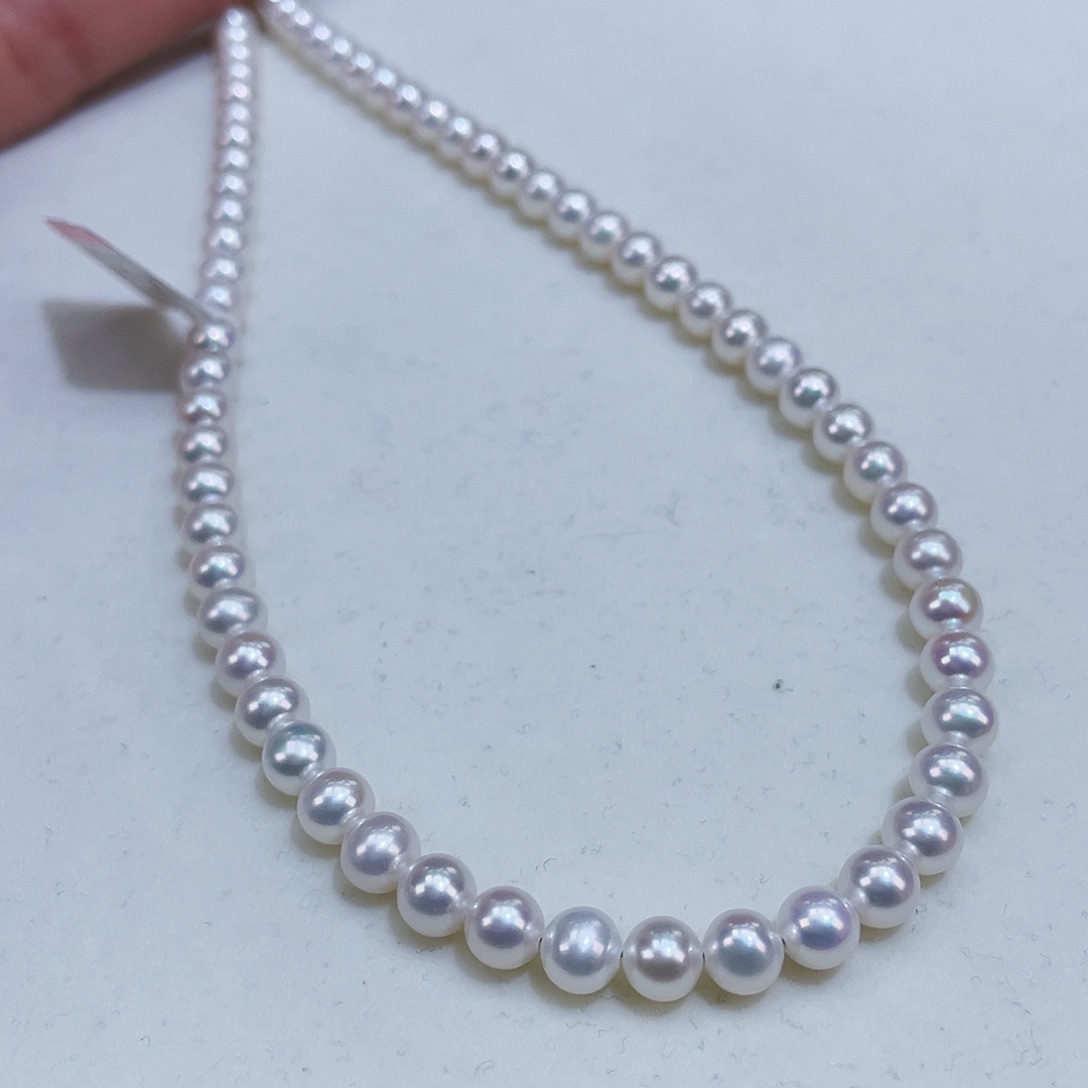 淡水珍珠5.5镜面冷白透亮极强光银S925镶嵌