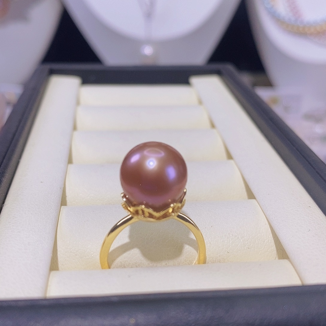 淡水珍珠戒指银S925镶嵌