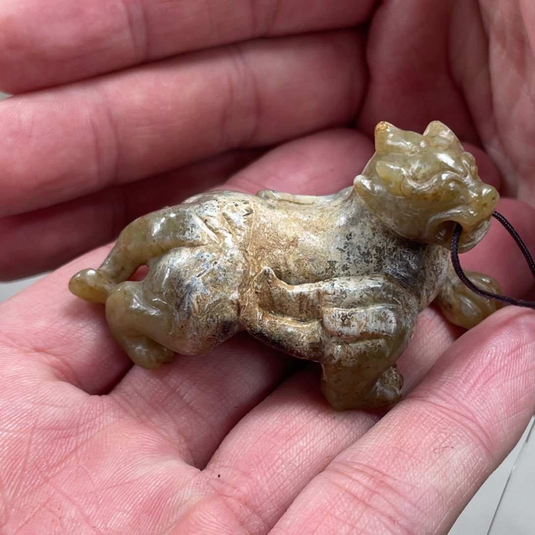 和田玉（糖玉）颈饰未镶嵌雲*揚