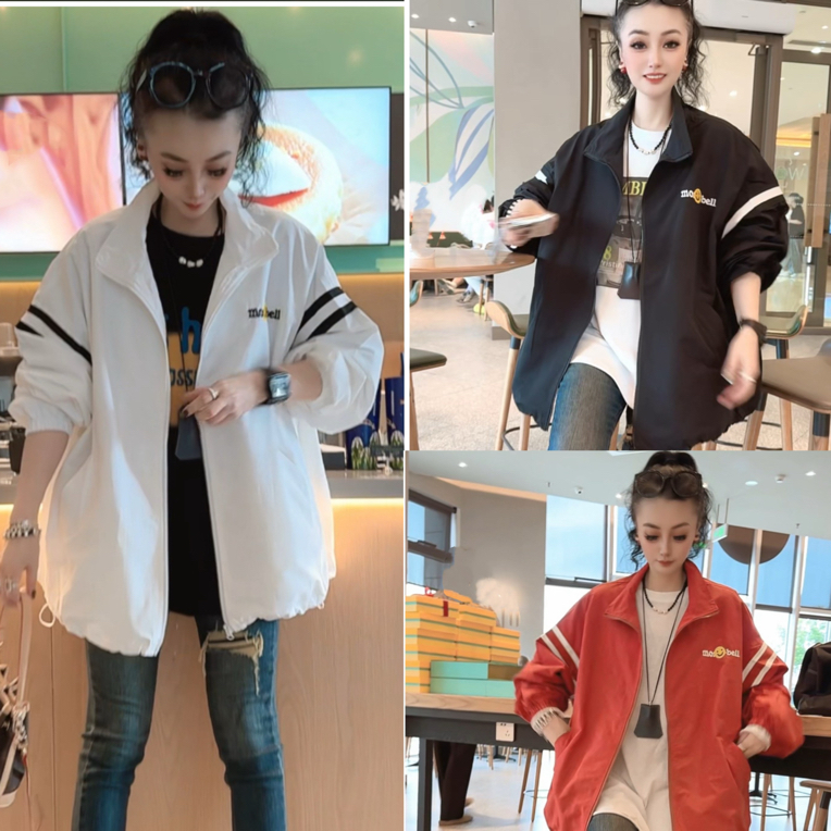 【小虹虹商贸】2025秋季新款韩版宽松百搭时尚街头拼接大版拼色外套