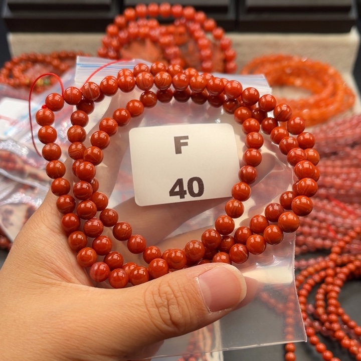 南红玛瑙未镶嵌多样性发货默认微瑕称重6mm