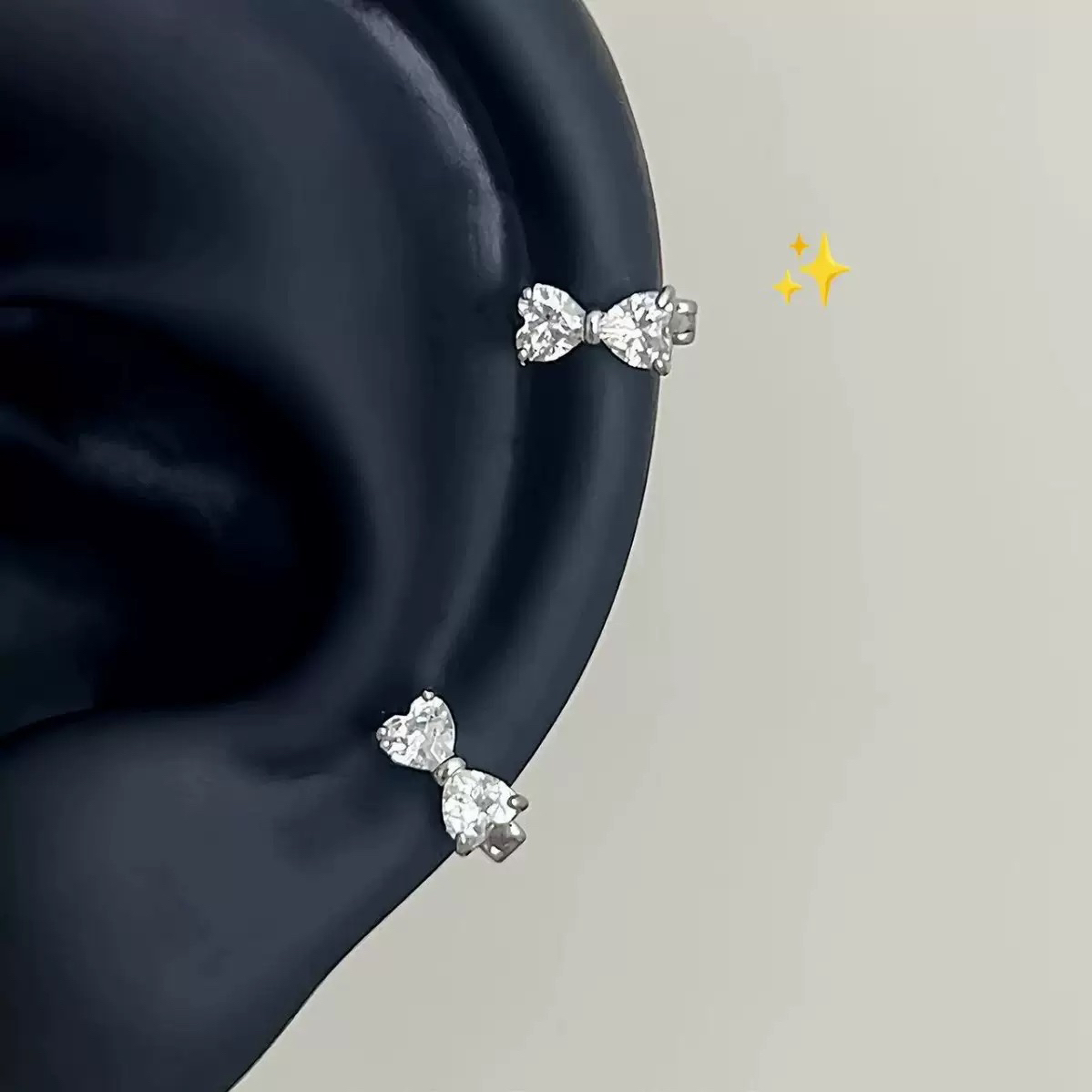 铜合金耳饰 新款蝴蝶结耳扣