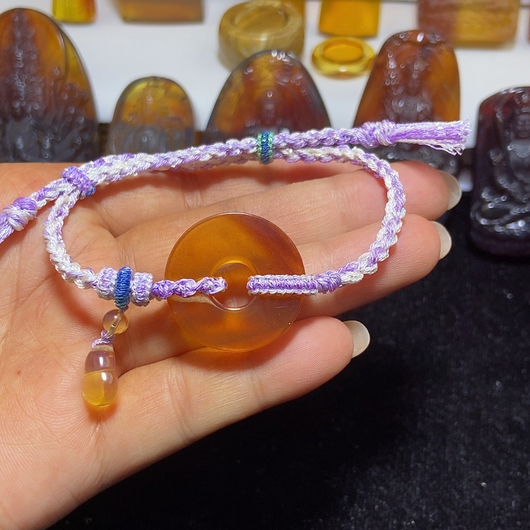 琥珀颈饰未镶嵌缅甸天然琥珀吊坠