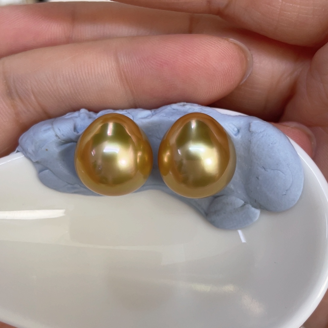 定制海水珍珠裸珠未镶嵌金珠