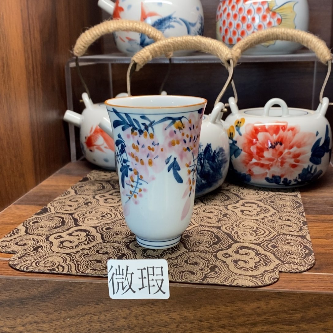 釉下彩老陶泥手工绘制