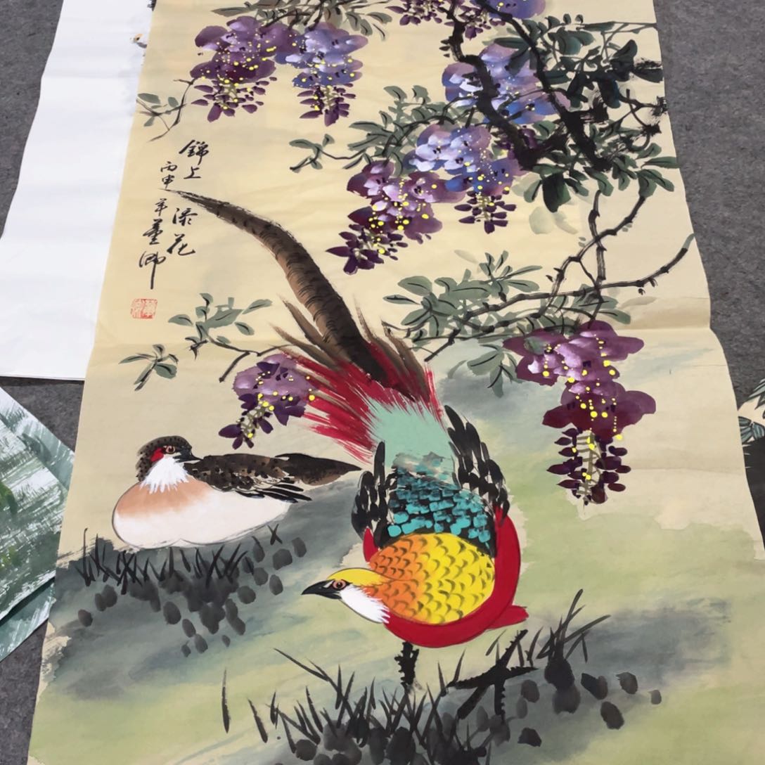 国画国画作品画心一张