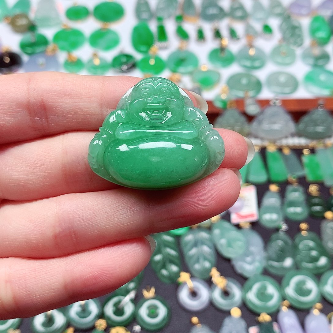 翡翠未镶嵌颈饰天然翡翠A货