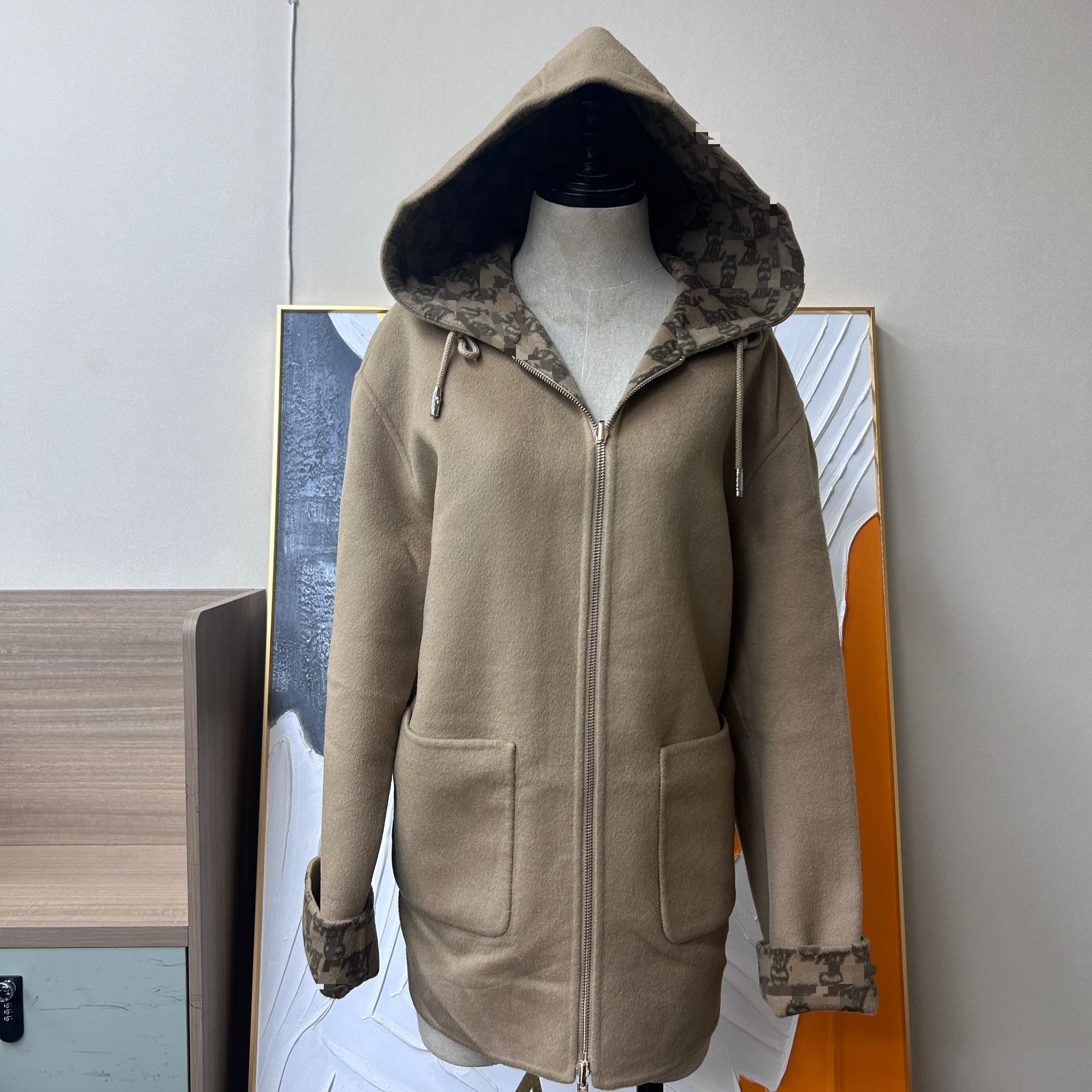 老F爷-两穿双面呢子中长外套-23W102