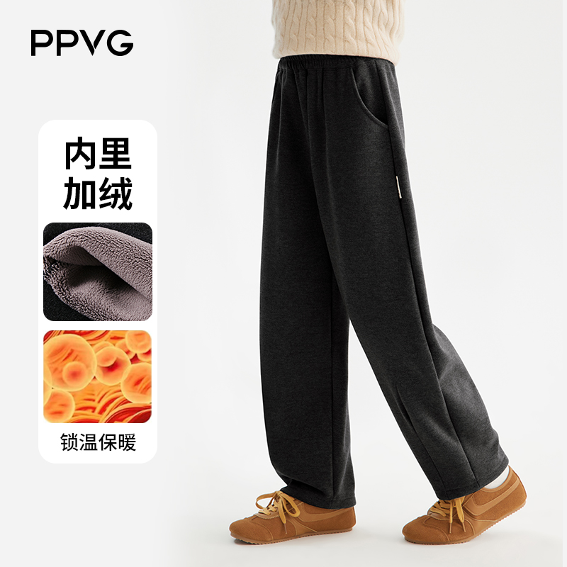 Disney/迪士尼儿童冬季加绒新款宽松直筒休闲山本裤WXR4ZK125