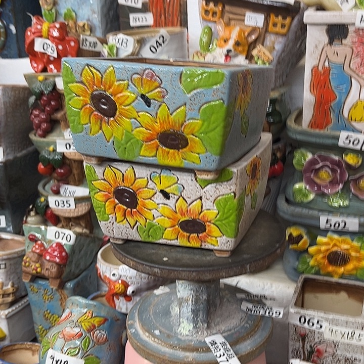 粗陶材质多肉花盆