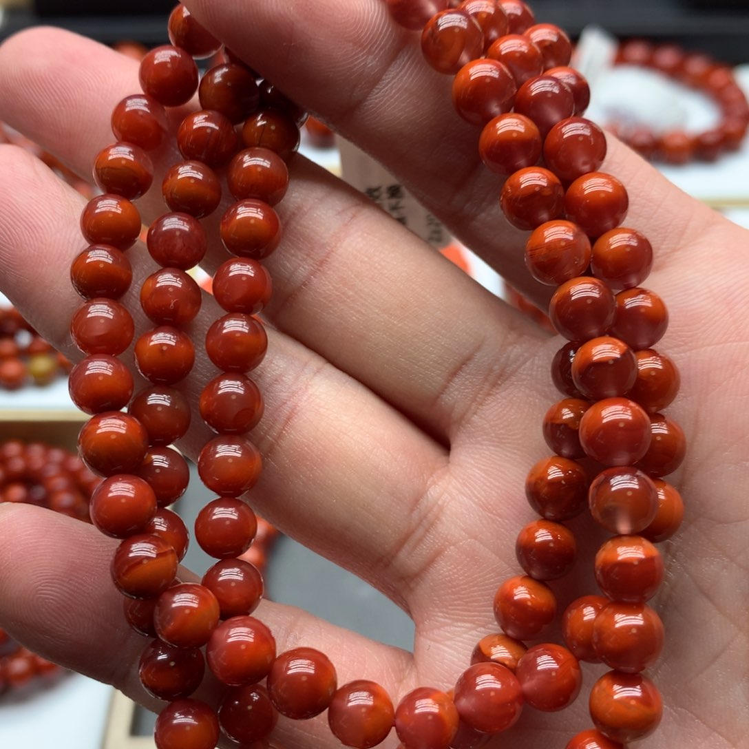 南红玛瑙手链未镶嵌