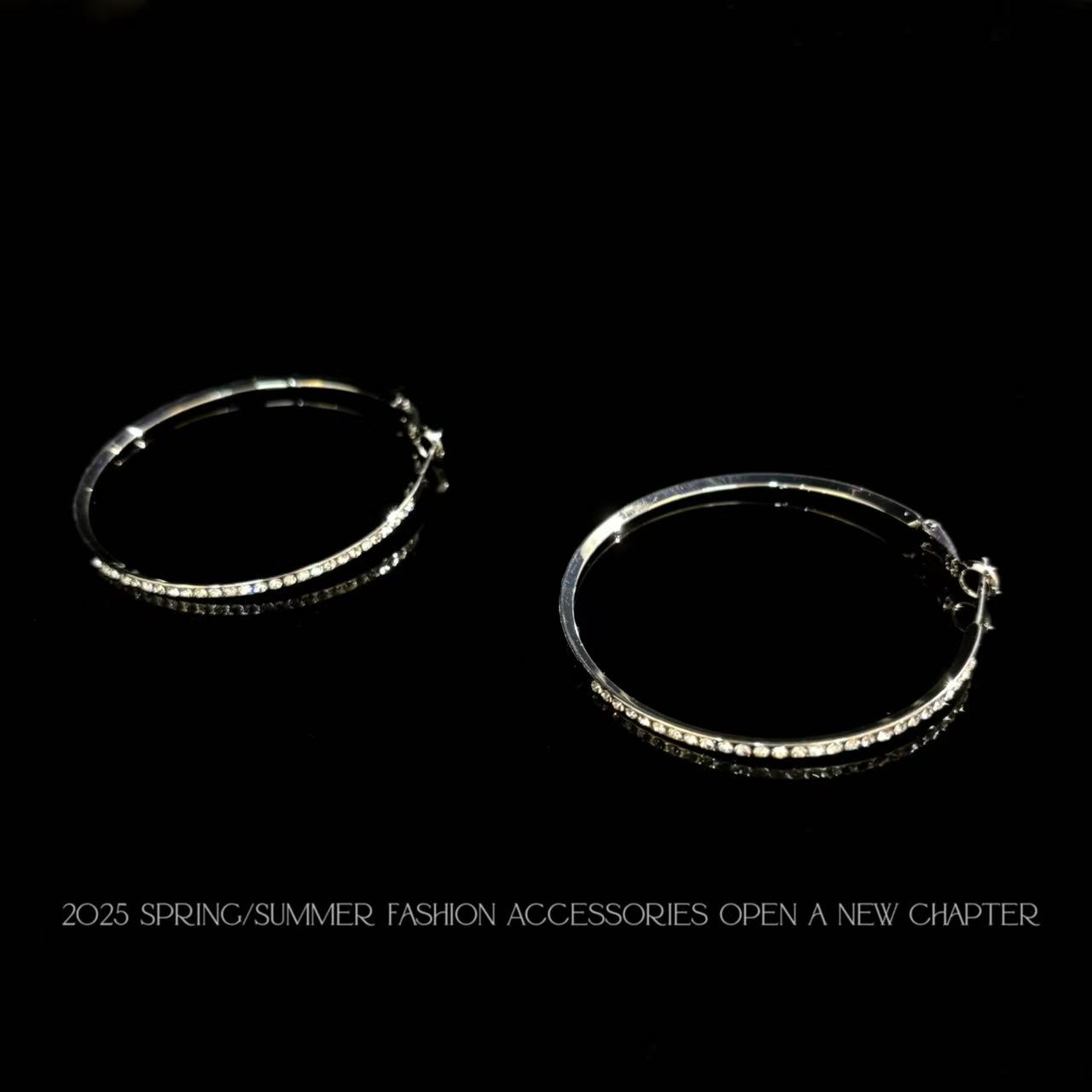 铜合金耳饰 镀K金 2025款C9764【微锆环】BOBAOLI 耳环