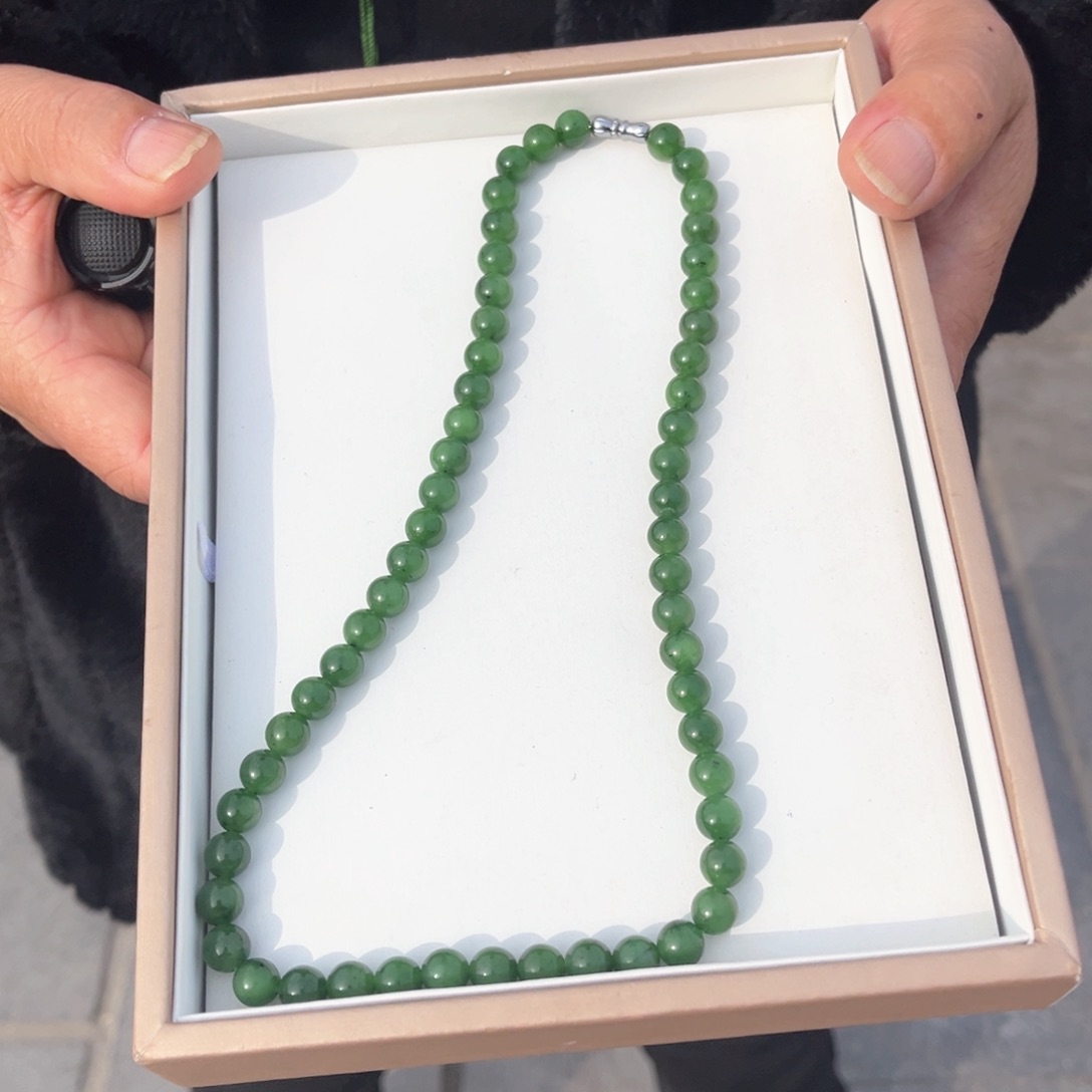 和田玉颈饰未镶嵌和田玉碧玉妈妈链