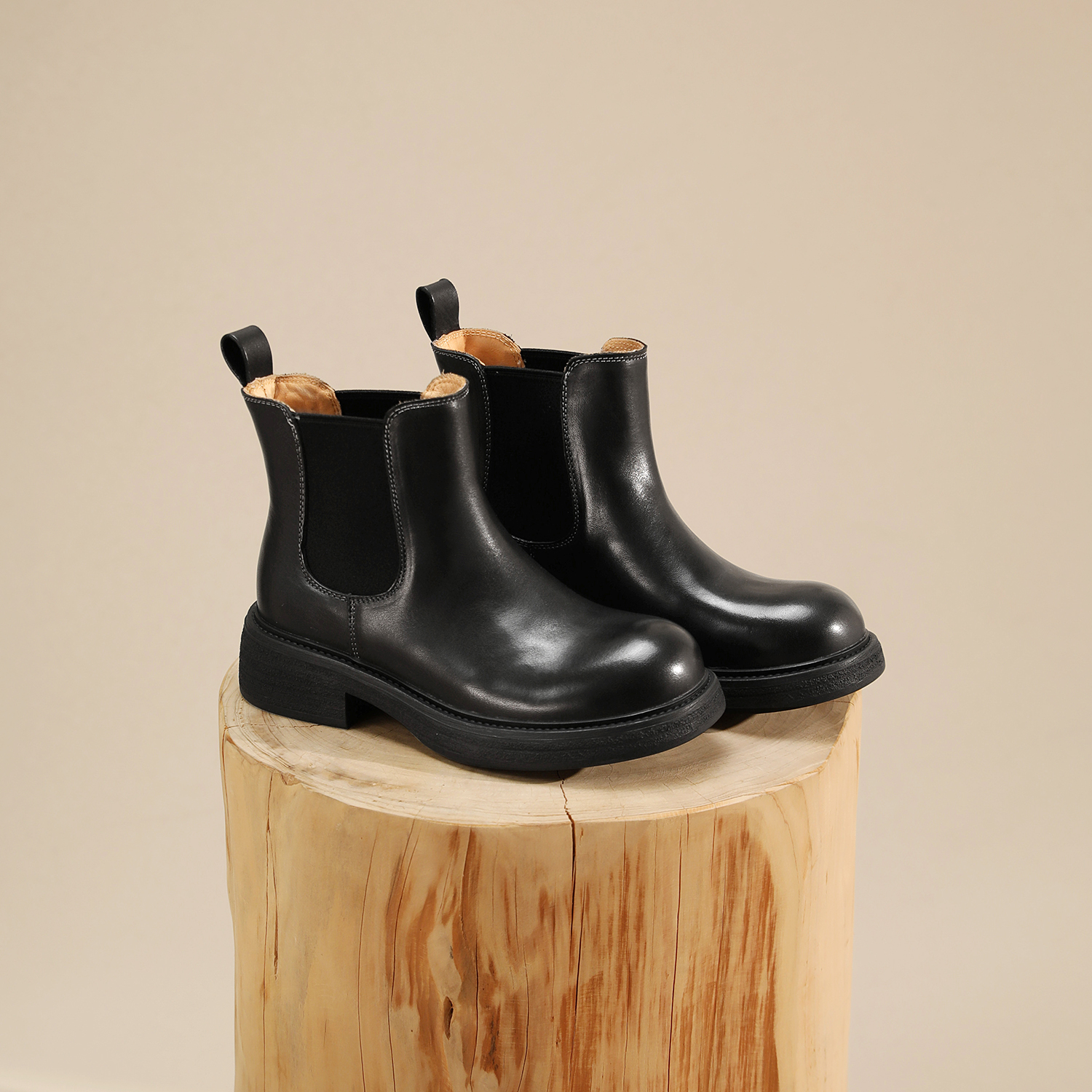 【金夫人】7278-7新款简约时尚女短靴秋冬切尔西一脚蹬女鞋