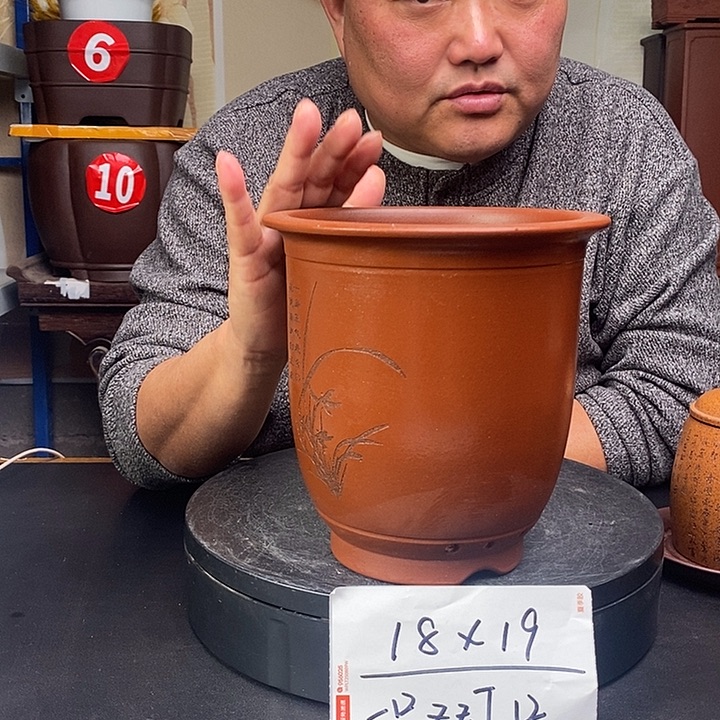 紫砂花盆货号一只ZZJ12