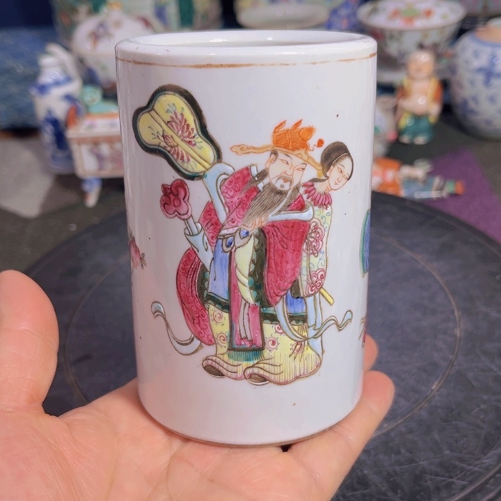 紫砂茶叶罐粉彩人物888888888