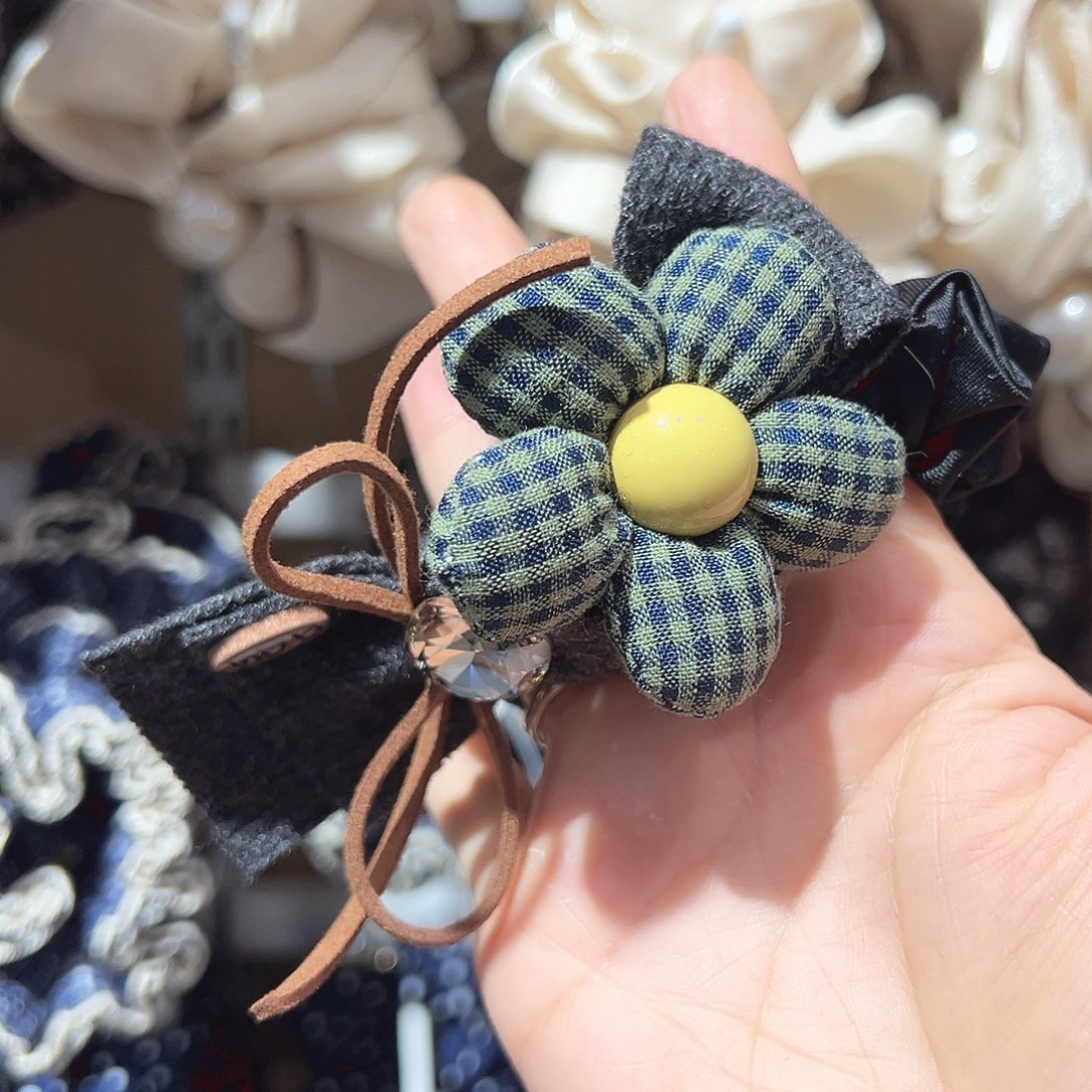 非金属绿色小花面膜圈