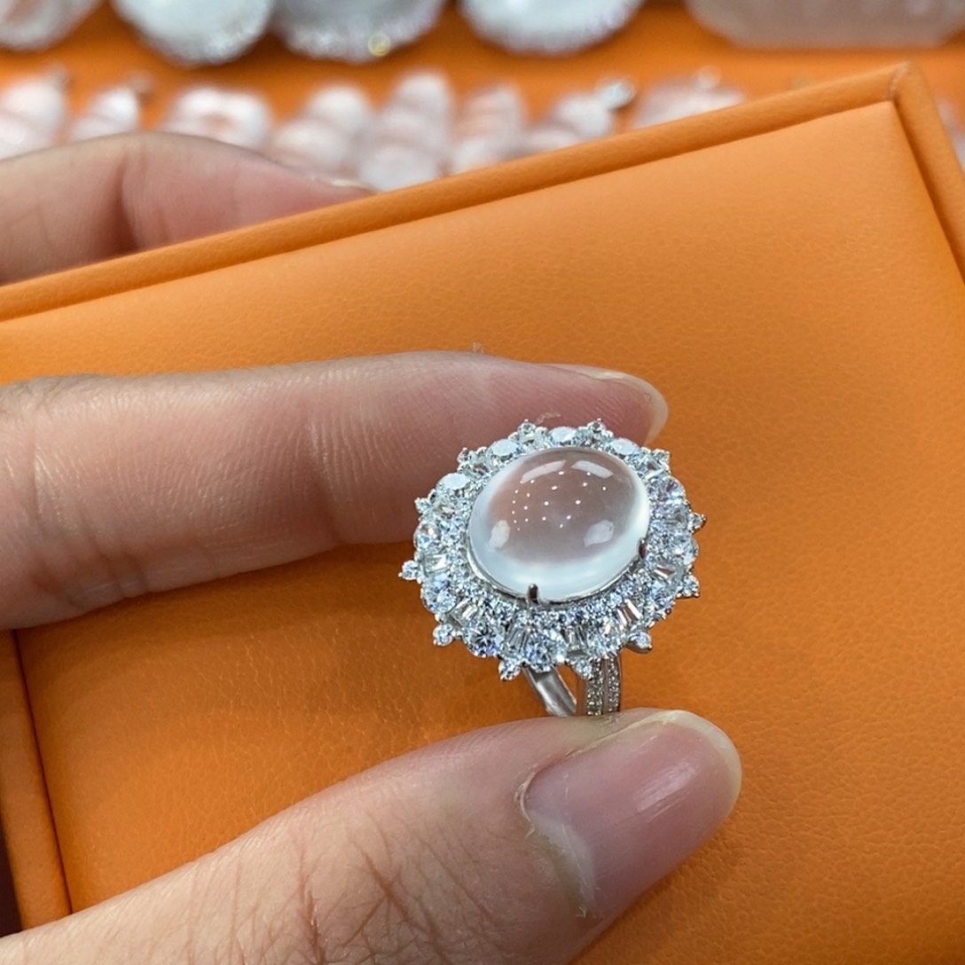 石英质玉吊坠(赠链)银S925镶嵌