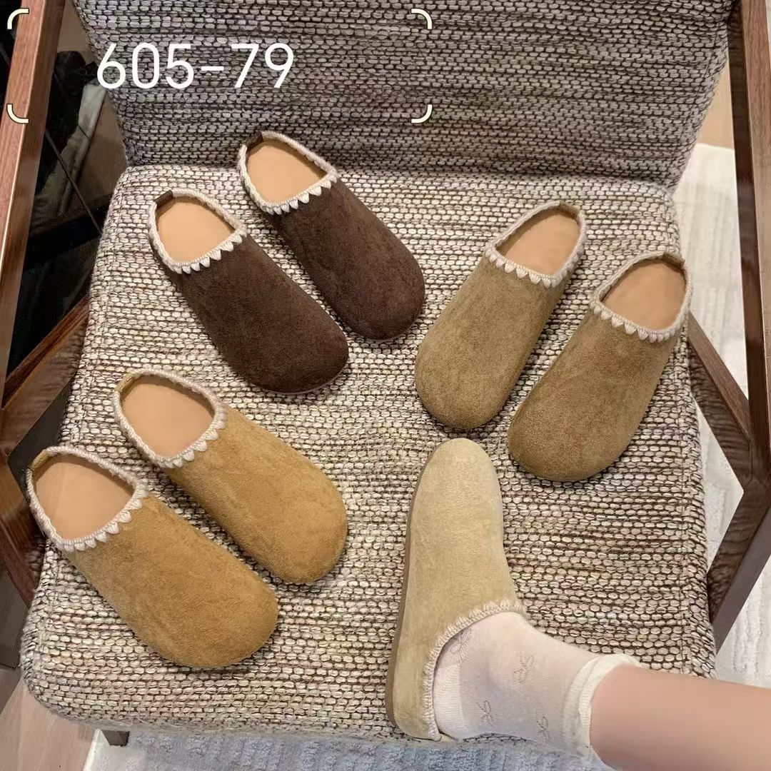 605-79平底真皮包头勃肯半拖2025新款女鞋四季百搭休闲鞋