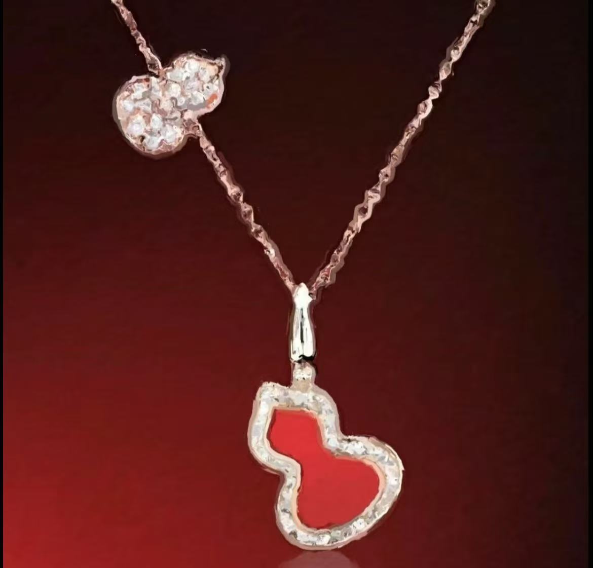 高定镀18k双葫芦围巾简约时尚